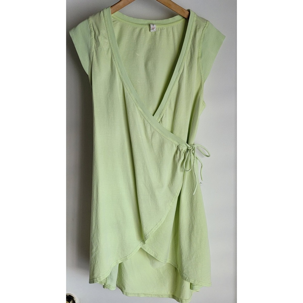 NWoT Daily Practice Women's Size M Casual Wrap Dress Light Green Cotton Blend